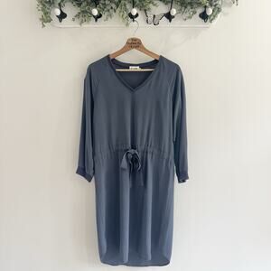 R| Label Grey 100% Silk Dress XS Oversized ZZ